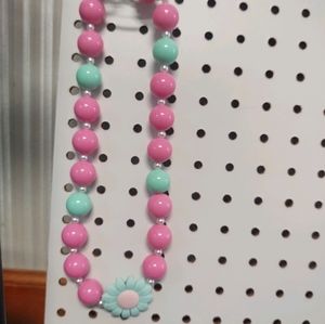 Girls bubblegum Necklace handmade children's boutique jewelry